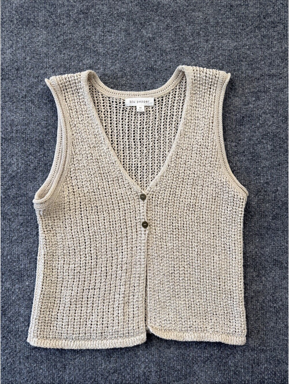 Blu Pepper Medium Crocheted Vest Women’s